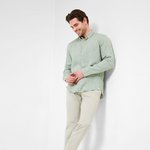 BRAX L/S SHIRT DIRK LINEN PARSLEY