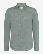 BRAX L/S SHIRT DIRK LINEN PARSLEY