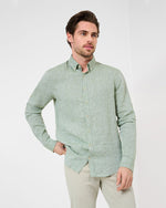 BRAX L/S SHIRT DIRK LINEN PARSLEY