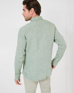 BRAX L/S SHIRT DIRK LINEN PARSLEY