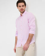 BRAX L/S SHIRT DIRK LINEN ROSE