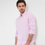 BRAX LONG SLEEVE SHIRT DIRK LINEN ROSE