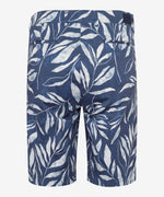 BRAX SHORTS BOZEN CASUAL LEAF PATTERN BLUE