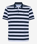 BRAX POLO PACO STRIPE WHITE NAVY