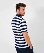 BRAX POLO PACO STRIPE WHITE NAVY