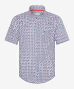 BRAX S/S SHIRT DAN LINEN BLEND PATTERN