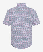 BRAX S/S SHIRT DAN LINEN BLEND PATTERN