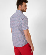 BRAX S/S SHIRT DAN LINEN BLEND PATTERN