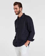 COAST L/S SHIRT LINEN NAVY