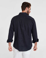 COAST L/S SHIRT LINEN NAVY